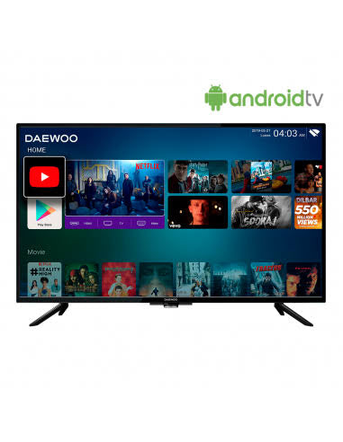 Tv daewoo 32pulgadas led hd - 32dm53ha1 - android smart tv - wifi